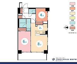 日神デュオステージ三ツ沢公園 1SLDKの間取図画像