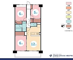 ダイアパレス横須賀衣笠 3LDKの間取図画像