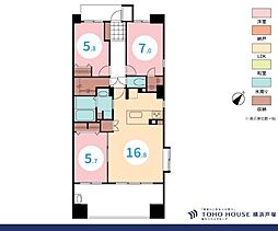 ザ・タワーハウス 3LDKの間取図画像