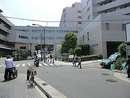横須賀共済病院まで約290m。高精度な医療機器と専門性の高い医療スタッフを有し、がん診療、救急医療、周産期医療など幅広い分野で質の高い医療を提供しています。