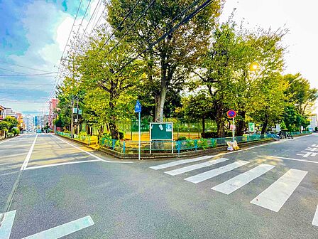 巨大なタコ型すべり台が特徴の親子連れでにぎわう公園です。ブランコや砂場、鉄棒など多彩な遊具が揃っています。