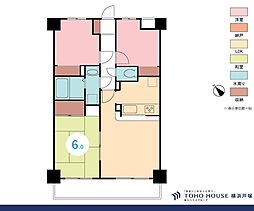 セザール第二南林間 3LDKの間取図画像