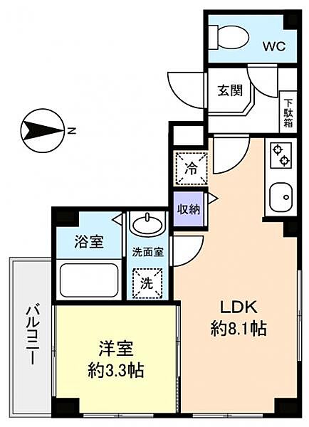 ミッキーハウス八千代台 ｜千葉県八千代市八千代台北1丁目(賃貸マンション1LDK・1階・27.46㎡)の写真 その4