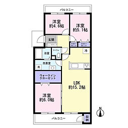 サンセレクト津田沼 3LDKの間取図画像