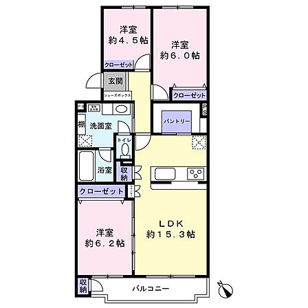 専有面積80.15?の3LDK