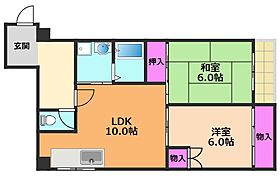 大阪府高槻市野田4丁目（賃貸マンション2LDK・2階・58.14㎡） その2