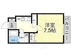 JR山陰本線 花園駅 徒歩5分の賃貸アパート 1階1Kの間取り