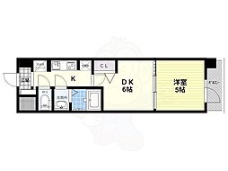 阪急京都本線 西京極駅 徒歩12分の賃貸マンション 1階1DKの間取り