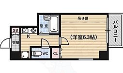 阪急京都本線 大宮駅 徒歩3分の賃貸マンション 7階1Kの間取り