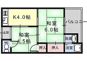 罧原荘C棟  ｜ 京都府京都市右京区梅津罧原町（賃貸アパート2K・2階・31.80㎡） その2