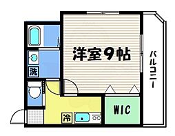 グランド・フェニックス二条城 1Kの間取図画像