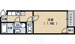 JR山陰本線 梅小路京都西駅 徒歩10分の賃貸マンション 2階1Kの間取り