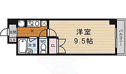 JR東海道・山陽本線 西大路駅 徒歩5分の賃貸マンション 6階1Kの間取り