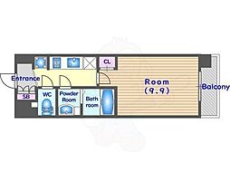 JR東海道・山陽本線 西大路駅 徒歩5分の賃貸マンション 5階1Kの間取り