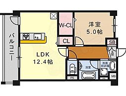 JR東海道・山陽本線 西大路駅 バス11分 吉祥院嶋高町下車 徒歩4分の賃貸マンション 1階1LDKの間取り