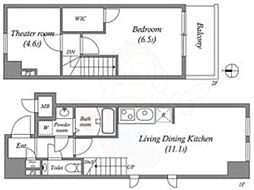 JR東海道新幹線 京都駅 徒歩9分の賃貸マンション 5階1SLDKの間取り