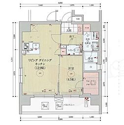京阪本線 清水五条駅 徒歩6分の賃貸マンション 9階1LDKの間取り
