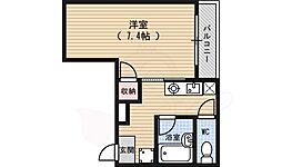京都市営烏丸線 五条駅 徒歩5分の賃貸マンション 4階1Kの間取り