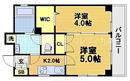 プリシード東福寺レジデンス 2Kの間取図画像