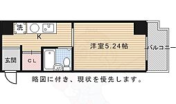 サンシティ烏丸 1Kの間取図画像