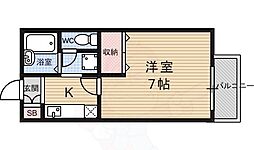 エクセル 1Kの間取図画像