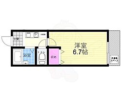 ハウス偕 1Kの間取図画像