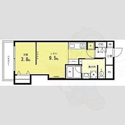 プレシャス御池 1LDKの間取図画像
