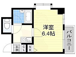ベラジオ四条堀川 1Kの間取図画像