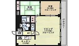 アフィシオン堀川 2LDKの間取図画像