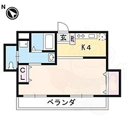 マンション和田 ワンルームの間取図画像