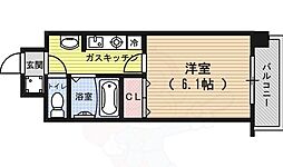 スワンズ京都二条城北 1Kの間取図画像