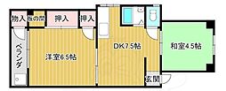 千映荘 2LDKの間取図画像