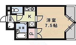 ハウス・セゾン鞍馬口 1Kの間取図画像