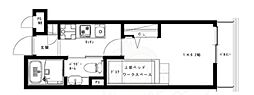 REVEde京都鴨川 1Kの間取図画像