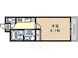 ベラジオ京都西院ウエストシティ 1Kの間取図画像