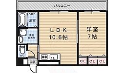Amour雅 1LDKの間取図画像