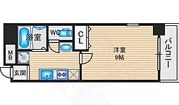 ハウスセゾン両替町 1Kの間取図画像