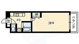 ドゥ・ドリーム室町 1Kの間取図画像
