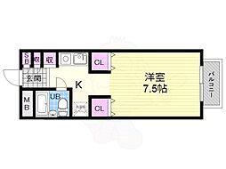 アイリス衣笠 ワンルームの間取図画像