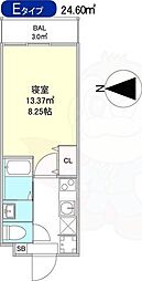 La Fite GOSHOKITA 2 1Kの間取図画像