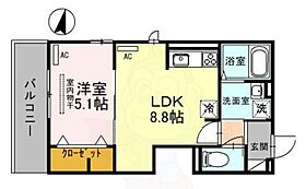 京都府京都市右京区嵯峨天龍寺今堀町（賃貸アパート1LDK・3階・34.46㎡） その2