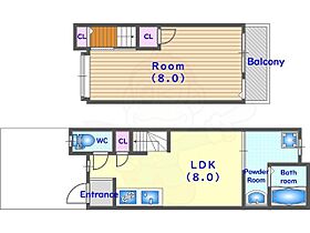 京都府京都市右京区梅津上田町（賃貸一戸建1LDK・2階・28.82㎡） その2