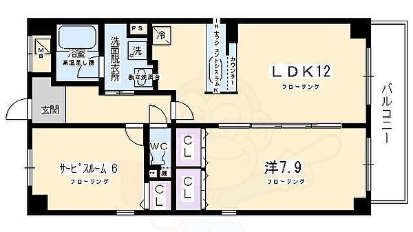 ベリエ茶五 ｜京都府京都市上京区大猪熊町(賃貸マンション2LDK・3階・60.25㎡)の写真 その2