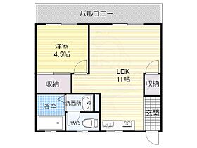 ハイツ京ノ道  ｜ 京都府京都市右京区太秦京ノ道町（賃貸マンション1LDK・1階・43.47㎡） その2