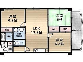 サイレントキャッスル  ｜ 京都府京都市右京区西京極郡町（賃貸マンション3LDK・2階・68.13㎡） その2