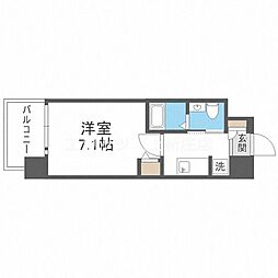 エグゼ天神橋 7階1Kの間取り