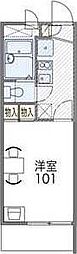 レオパレスジュネス 1Kの間取図画像