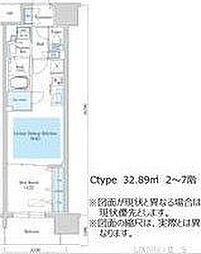 アーバネックス同心2 1LDKの間取図画像