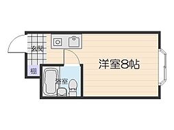 レナジア高槻 ワンルームの間取図画像