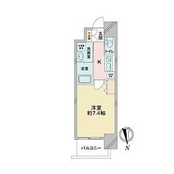 ファーストフィオーレ江坂レガリス 1Kの間取図画像